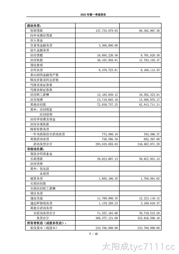 太阳成tyc7111cc2022年第一季度报告_页面_07
