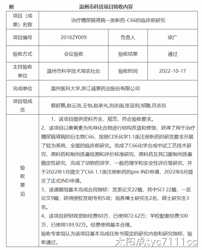 温州市科技项目验收内容